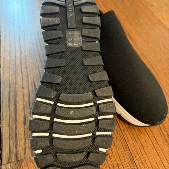 Prada Black Slip-On Sneakers - Picture 3 of 5